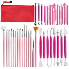 42pcs Set Clay Sculpting Tools Kit Polymer Clay Tools Kit For Stone Clay Polymer Clay & DIY Christmas Figurines Making