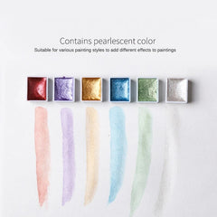 24/36/48 Portable Solid Watercolor Paint Set With Metal Case