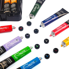 Acrylic Pigment Set 48 Tubes 22ml with Extra Air Brushes