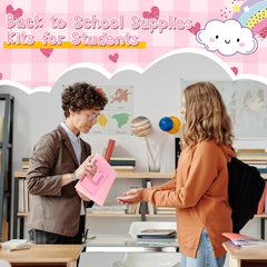 48 Pcs Back to School Supplies Kit K-12 Grad School Essentials Bundle Include Folders Notebooks Rulers Scissors Pencils Pens