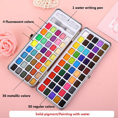 Solid Watercolor Set Metal Glitter Watercolor Professional Paint Set