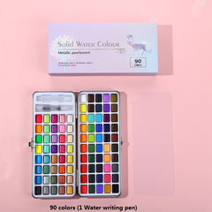 Solid Watercolor Set Metal Glitter Watercolor Professional Paint Set