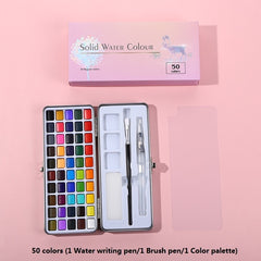 Solid Watercolor Set Metal Glitter Watercolor Professional Paint Set