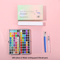 Solid Watercolor Set Metal Glitter Watercolor Professional Paint Set
