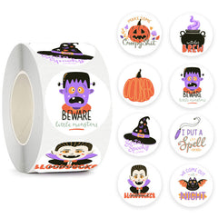 500pcs 1inch2.5CM Halloween Stickers Roller For Halloween Decor