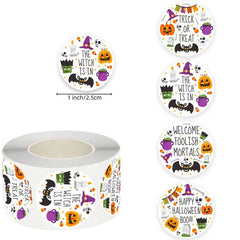 500pcs 1inch2.5CM Halloween Stickers Roller For Halloween Decor