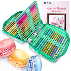 50 Colors Macaron Oil Colored Pencil Set Log Bright Color Round Rod Colored Pencil
