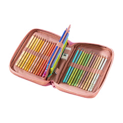 50 Colors Macaron Oil Colored Pencil Set Log Bright Color Round Rod Colored Pencil