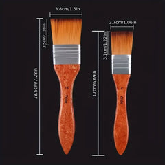 24 pcs/set Nylon Hair Handle Watercolor Paint Brush With Orange Wood Rod Portable Storage Pen Case