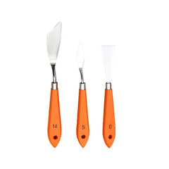 5Pcs Set Stainless Steel Palette Knife Wooden Flat Tip Scraper - honeylives
