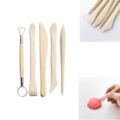 5pcs DIY Clay Sculpture Pottery Tools Set