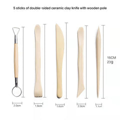 5pcs DIY Clay Sculpture Pottery Tools Set