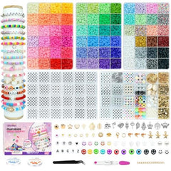 Clay Beads Bracelet Making Kit 6000 pcs With Charms for Jewelry Making