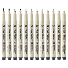 6/12pcs Fineliner Pens With Color Box Light-Resistant Waterproof Painting Set Fiber Pen Head