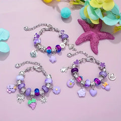 Charm Bracelet Neckalce DIY Jewelry Making Kit With Beads Pendants