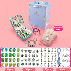 66pc Rainbow Bracelet Making Kit WIth Cartoon Rabbit Necklace Jewelry