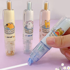6m Cartoon Correction Tape Roller 5mm Replaceable White Sticker Tape