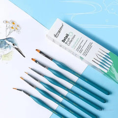 6pc Detail Thin Paint Brush Set Miniature Detail Paint Brush Set