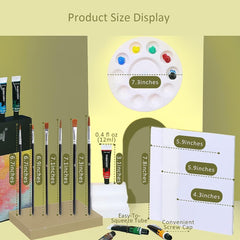 Portable And Washable Watercolor Paint Set With Water Color Paints And Brushes