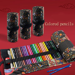 72 Color Pencil Painting with Canvas Cover Professional Sketch Oil Pencil Set