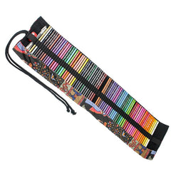 72 Color Pencil Painting with Canvas Cover Professional Sketch Oil Pencil Set