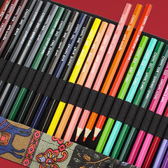 72 Color Pencil Painting with Canvas Cover Professional Sketch Oil Pencil Set