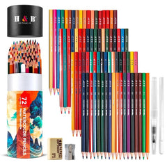 72 Colors Color Pencil Painting Set With Brush Pen