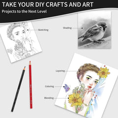 72 Colors Color Pencil Painting Set With Brush Pen