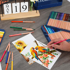 72 Colors Oil-Based Color Pencils Set With Gift Tin Box For Artist Students