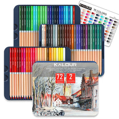 72 Colors Oil-Based Color Pencils Set With Gift Tin Box For Artist Students