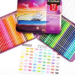 72 Colors Watercolor Pencils Water Soluble Oil Colored Pencils Set