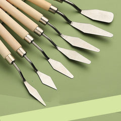 7Pcs Set Stainless Steel Oil Painting Knives Artist Crafts Spatula Palette Knife - honeylives