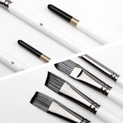7 Pcs Sets Nylon Hair Oil Painting Brush Aluminum Tube