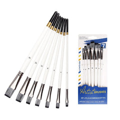 7 Pcs Sets Nylon Hair Oil Painting Brush Aluminum Tube