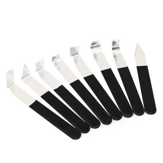 8pcs Set Stainless Steel Pottery Clay Tools Plaster Retouching Knife Clay Sculpture Fingertip Ceramic Retouching Knife Carving Scraper - honeylives