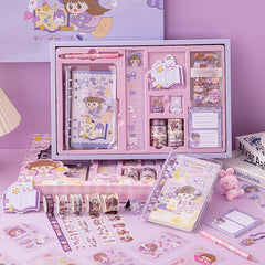 A6 Binder Notebooks Washi Tape Stickers Set With Pad Soft Ruler Set