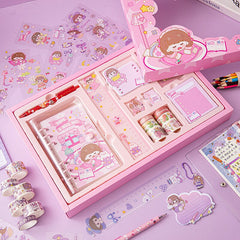 A6 Binder Notebooks Washi Tape Stickers Set With Pad Soft Ruler Set