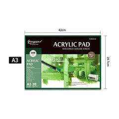 Acrylic Paint Book 20 Sheets High Quality 200GSM Acrylic Painting Pads A3/A4/A5 Professional Oil Painting Paper
