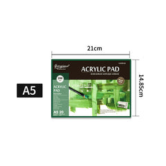 Acrylic Paint Book 20 Sheets High Quality 200GSM Acrylic Painting Pads A3/A4/A5 Professional Oil Painting Paper