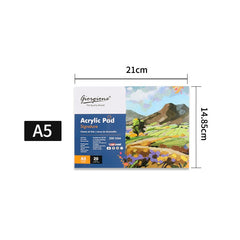 Acrylic paint book 20 Sheets Professional Oil Painting Paper