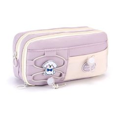 9-Layer Spacious Drawstring Pencil Bag Double Drawstring Cute Niche Stationery Box
