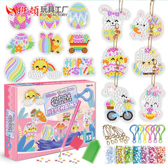 5D Unicorn Donut Diamond Painting Kit With Keychains