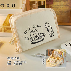 Big Capacity Pencil Case Mesh Compartments Large Pencil Pouch Pen Bag