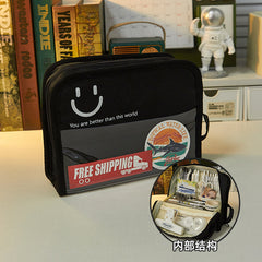 Big Capacity Pencil Case Mesh Compartments Large Pencil Pouch Pen Bag