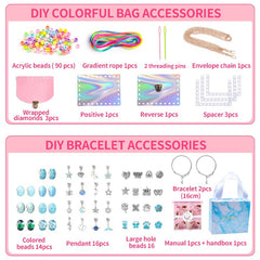 Bracelet Making Kit DIY Beaded Crystals Bracelet Crossbag Kit