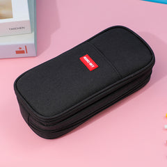 Canvas Large Capacity Students Pen Box Storage Pouch Simple School Stationery Bag Pencil case