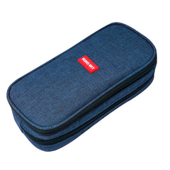 Canvas Large Capacity Students Pen Box Storage Pouch Simple School Stationery Bag Pencil case