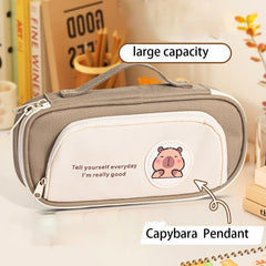 Cartoon Pencil Pouch Large Capacity Pen Case Student Supplies