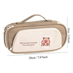 Cartoon Pencil Pouch Large Capacity Pen Case Student Supplies