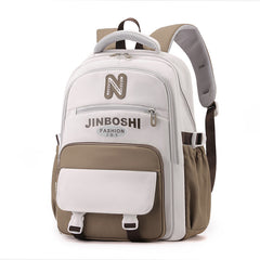 Casual Contrast Color Backpack Large Capacity, Junior And Senior High School Students Backpacks